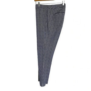 Talbots‎ Chatham Ankle 12 blue + white classic print dress pants